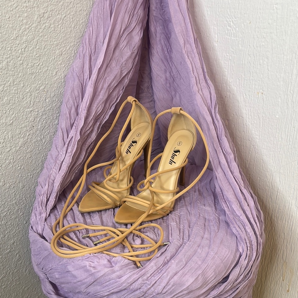 Elegant Tan Strappy Heels